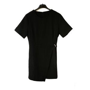 Polemo Black Dress with Attached Mini Belt